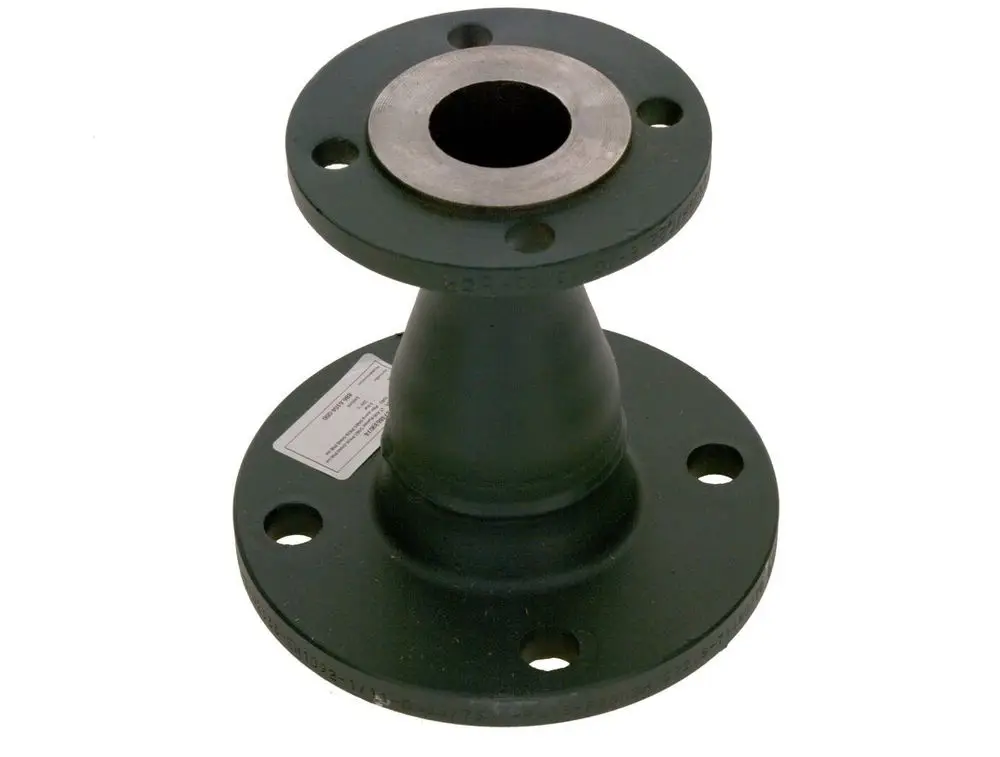Bosch Anschlussstück für eine Pumpe, mit einer breiten Basis und einem konischen Abschnitt, ausgestattet mit mehreren Montageschrauben.